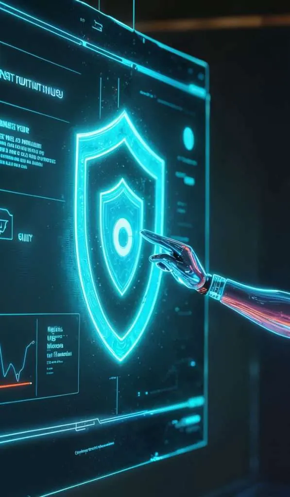 Illustration of Zero Trust security with digital elements